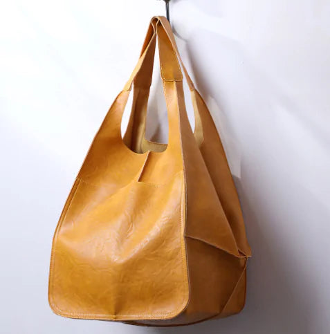 Chic PU Leather Tote: Elegant Everyday Bag