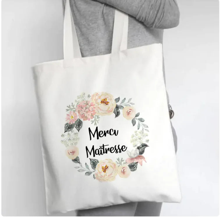 Fleur Canvas Tote Bag