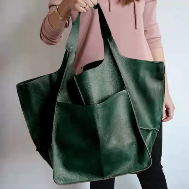 Chic PU Leather Tote: Elegant Everyday Bag