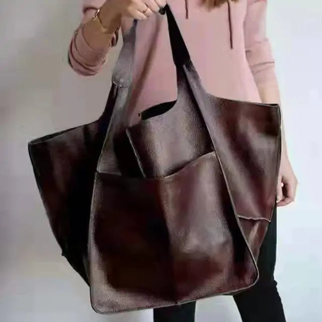 Chic PU Leather Tote: Elegant Everyday Bag