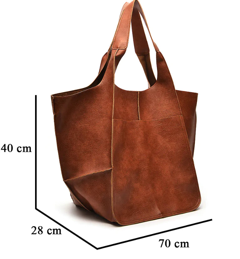 Chic PU Leather Tote: Elegant Everyday Bag