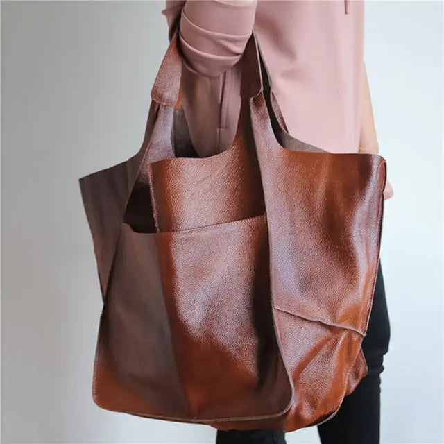 Chic PU Leather Tote: Elegant Everyday Bag