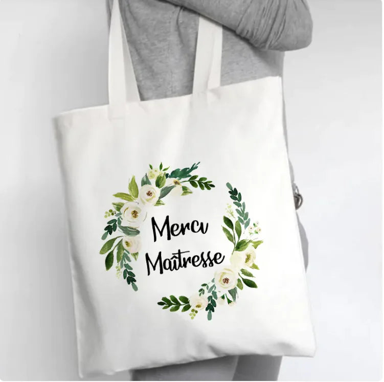 Fleur Canvas Tote Bag