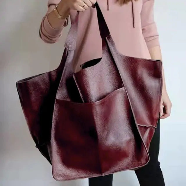 Chic PU Leather Tote: Elegant Everyday Bag